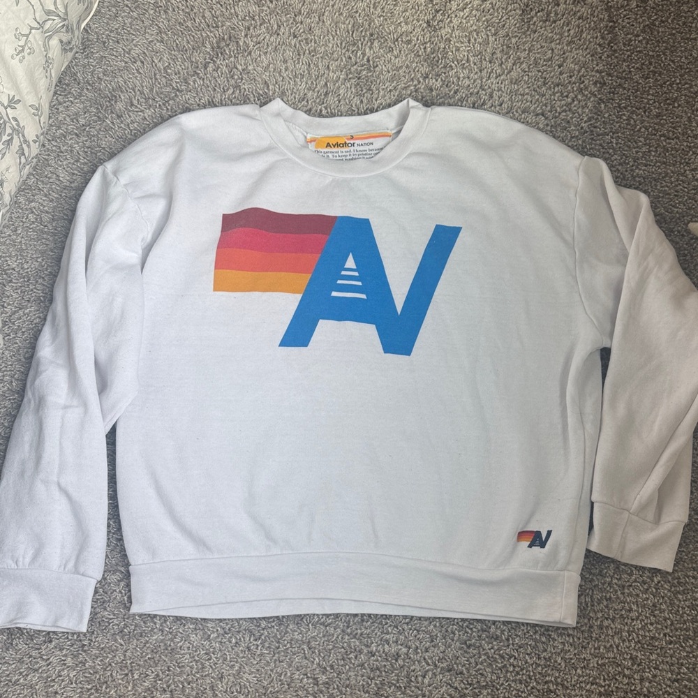 Aviator Nation Logo Crew Sweatshirt - Size S - Picture 3 of 3